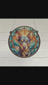 A Paw Print Stained Glass Effect Suncatcher